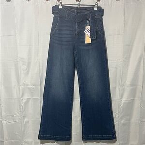 Risen Los Angeles belt wide leg jeans size 13/31 inseam 32”